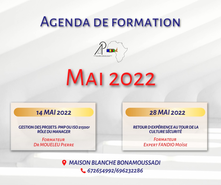 Agenda des formations